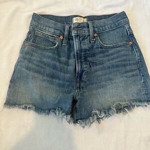 Madewell Frayed Hem Jean Shorts